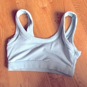 Light blue sports bra